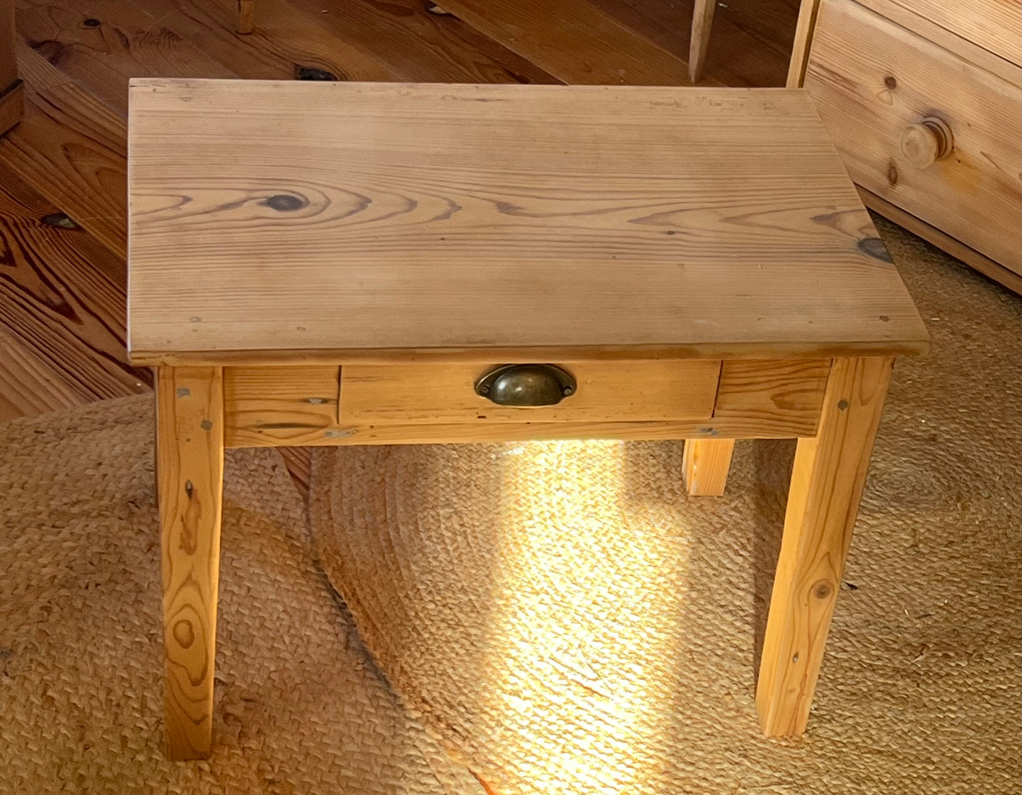 Table basse de ferme ancienne 1 tiroir