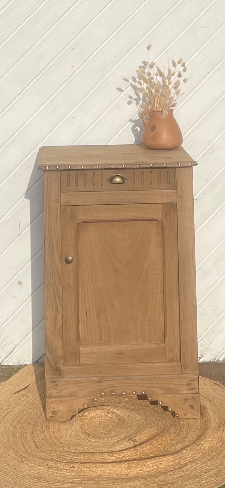 Confiturier ancien en chêne massif brut