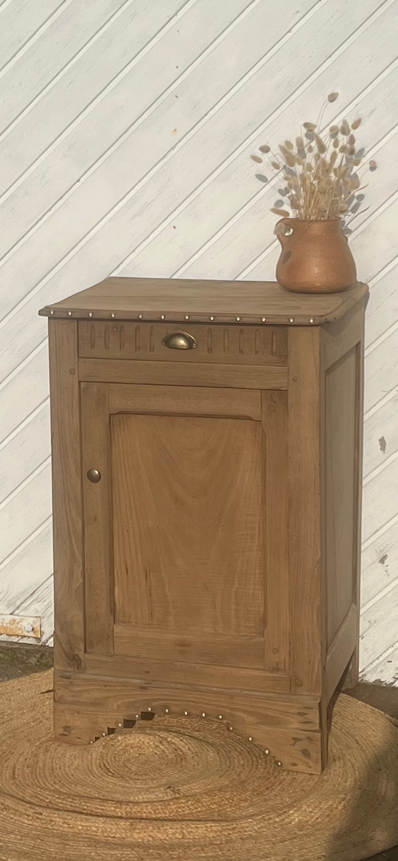 Confiturier ancien en chêne massif brut