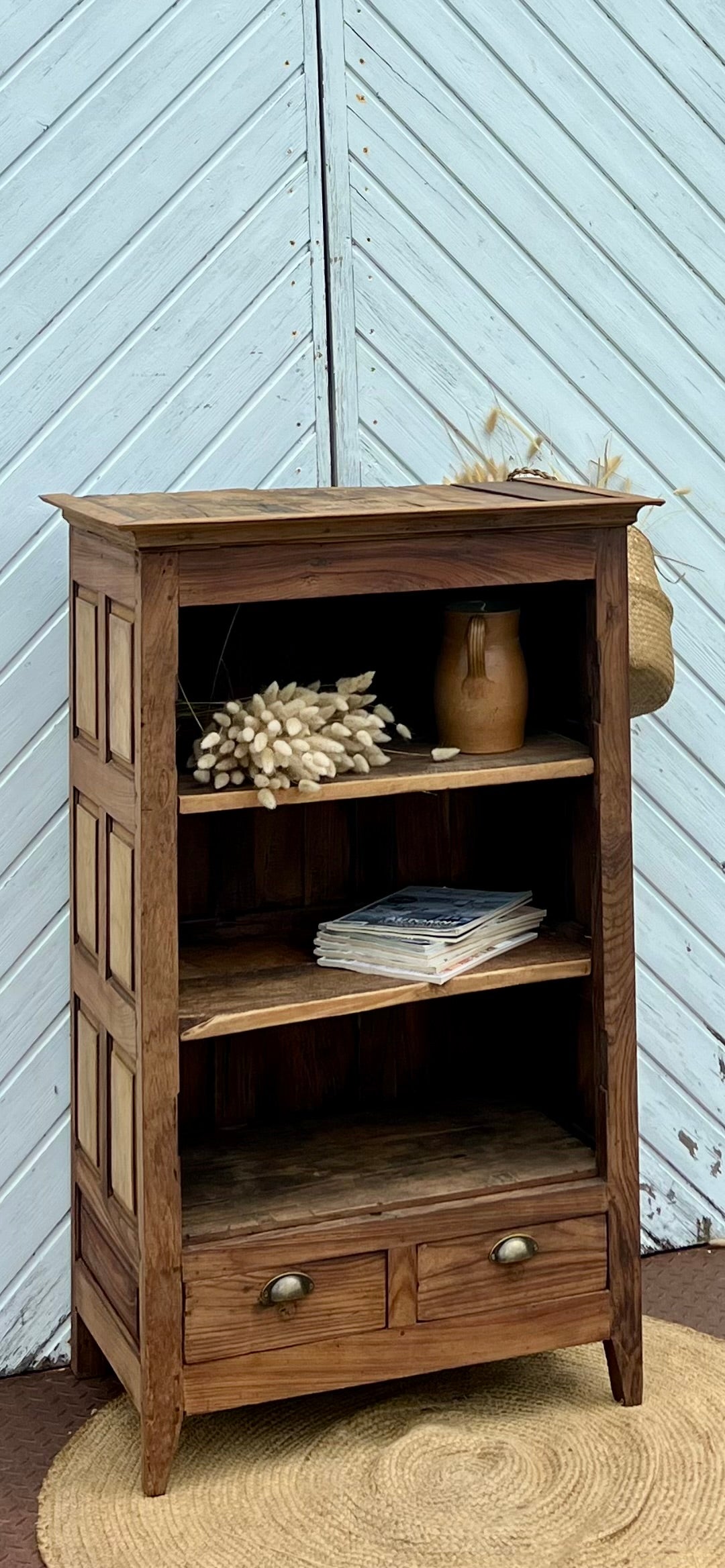 Petite armoire parisienne ancienne esprit campagne chic : vaisselier bibliothèque…