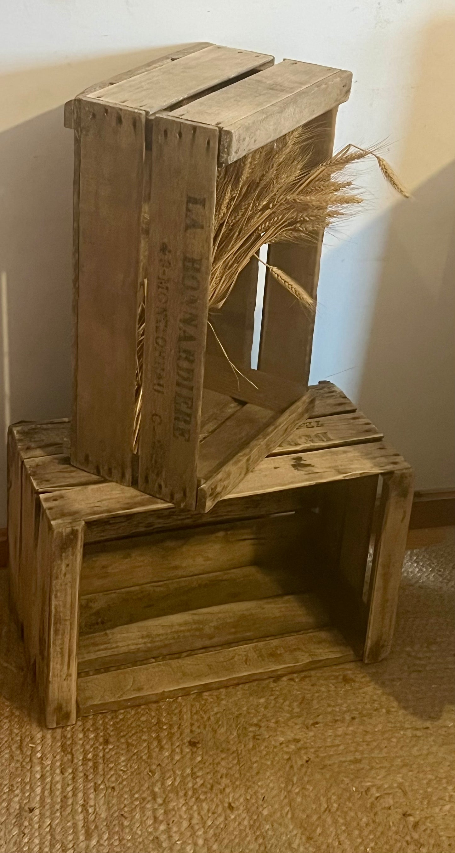 Lot de 2 caisses anciennes vintage  en bois