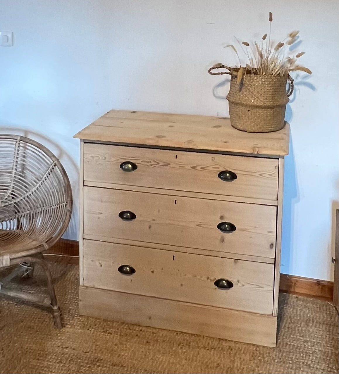 Commode anglaise vintage en pitchpin