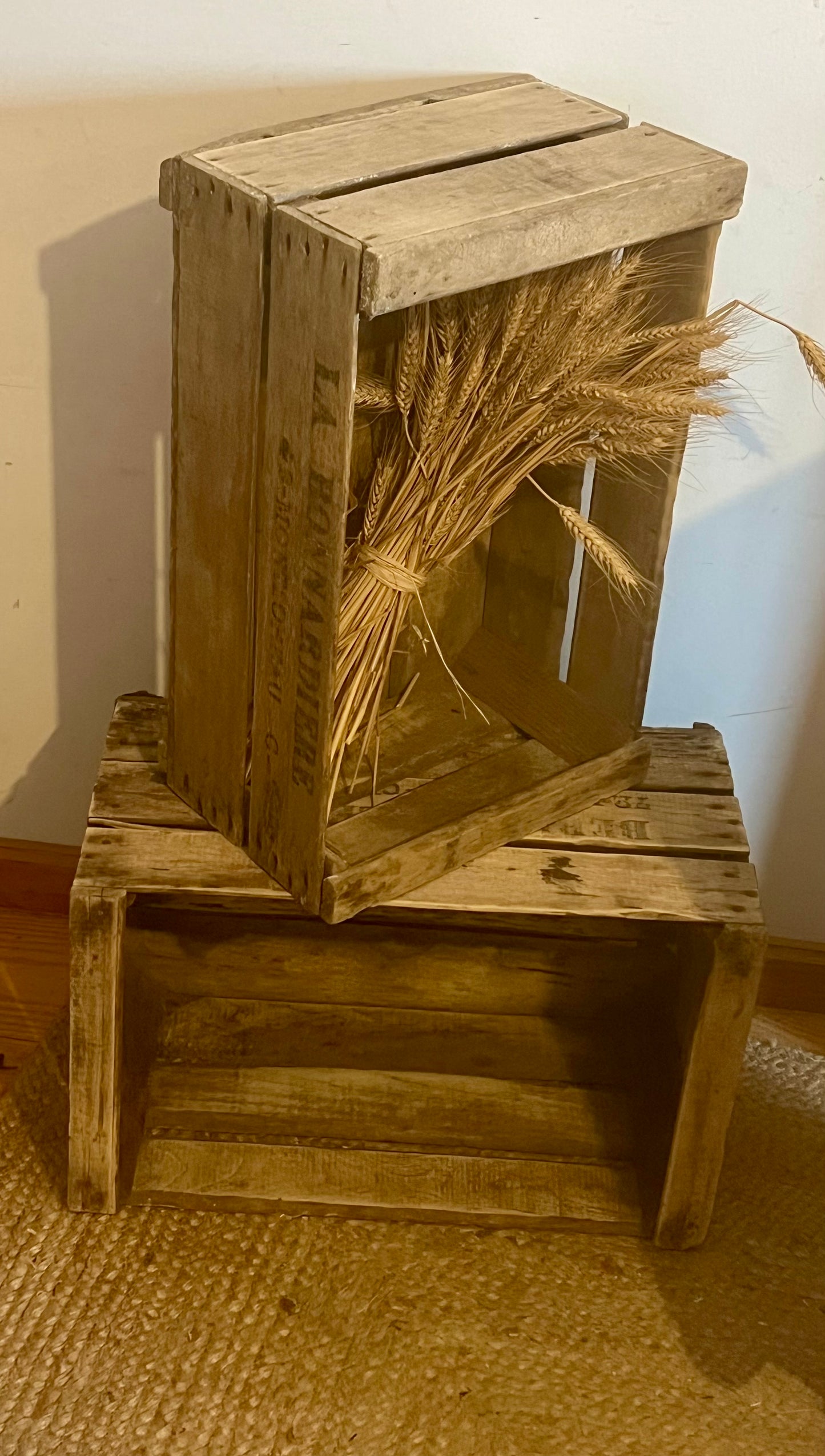 Lot de 2 caisses anciennes vintage  en bois