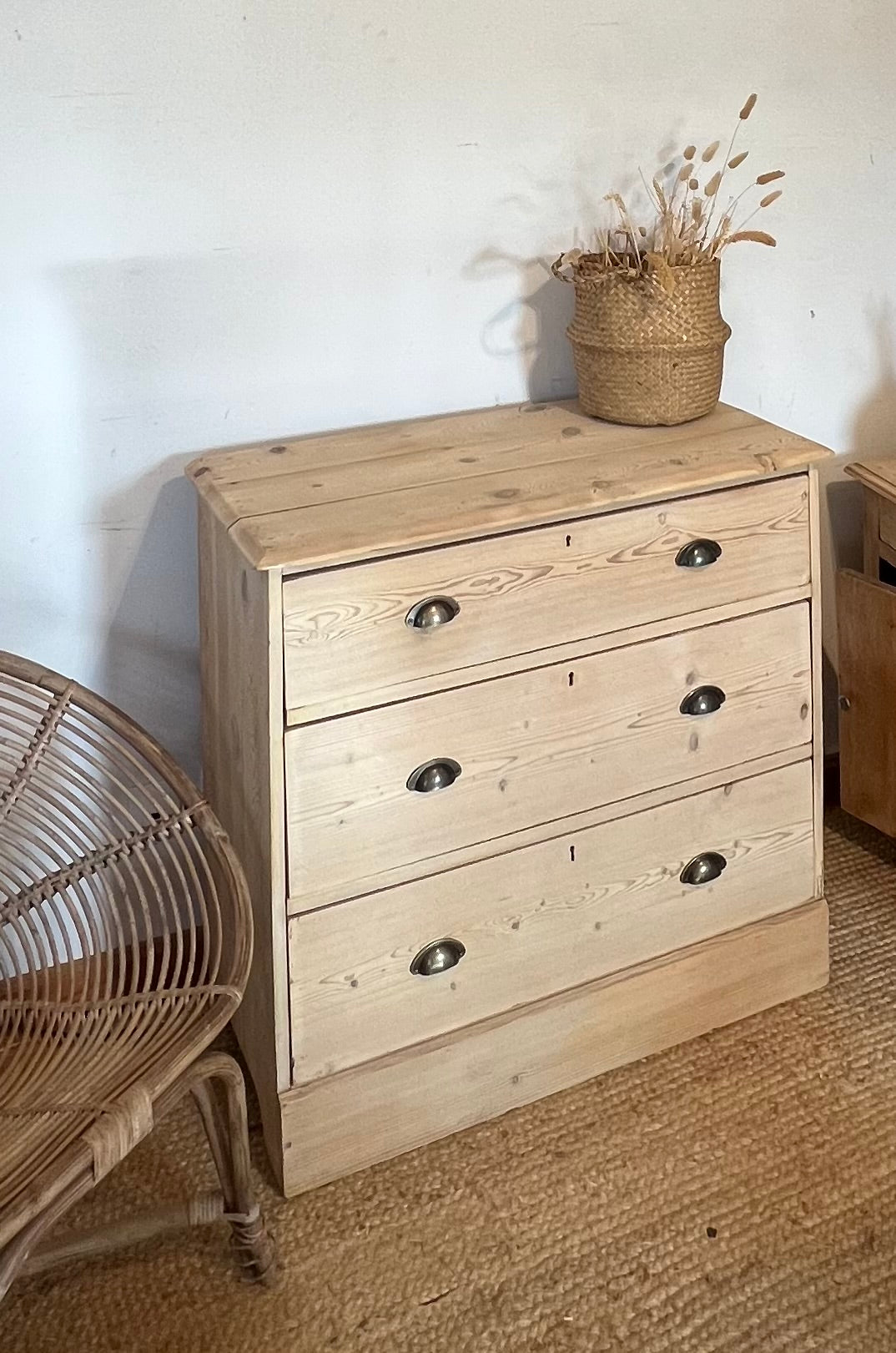 Commode anglaise vintage en pitchpin